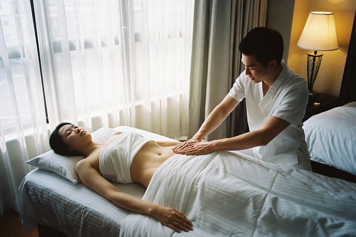 Liệu trình massage yoni đá nóng thảo dược thư giãn