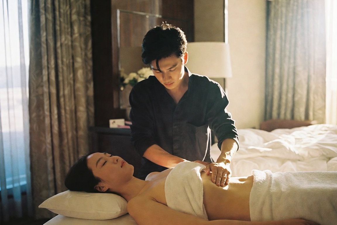Therapist nam lịch lãm chu đáo hỗ trợ trị liệu yoni cho phái đẹp