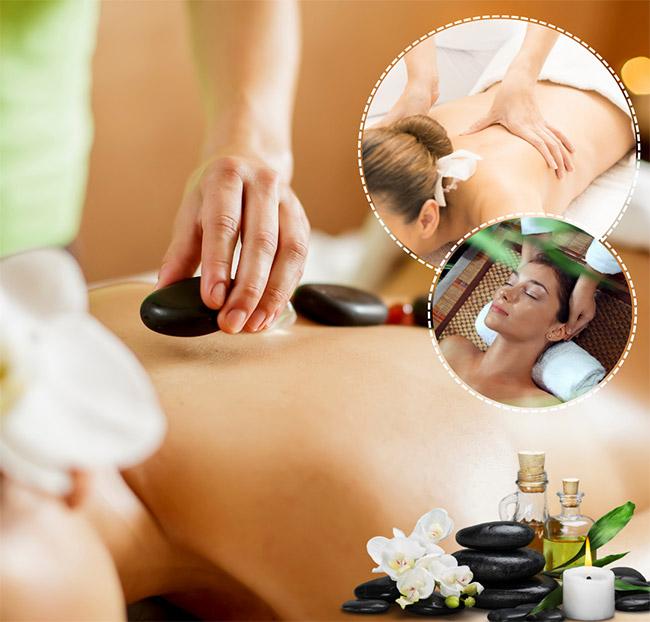 Liệu trình massage yoni trị liệu cổ vai gáy kết hợp chườm đá nóng cho du khách nữ tại Hà Nội