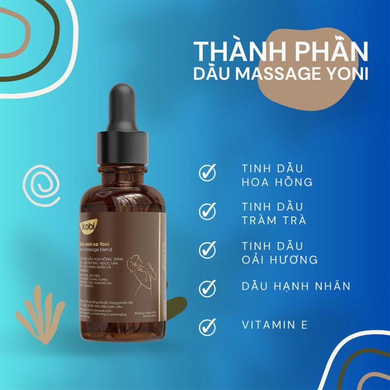 Bộ tinh dầu massage yoni từ thiên nhiên, với hương oải hương và tràm trà, giúp thư giãn tinh thần và giảm mệt mỏi