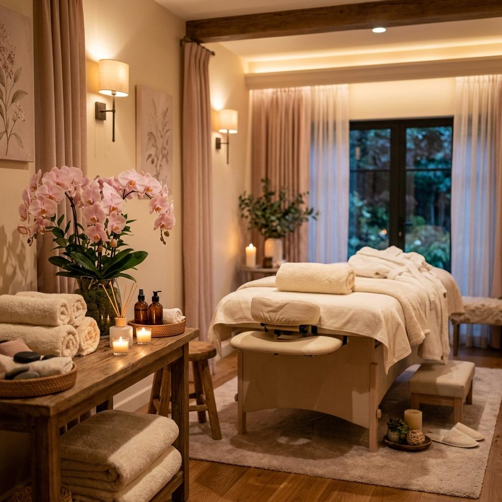 Không gian phòng trị liệu riêng tư và sang trọng tại massage yoni Hà Nội